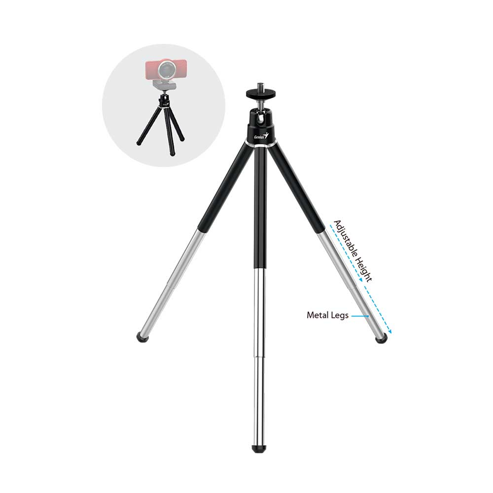 Imagem de TRIPE PARA CAMERA E WEBCAM GENIUS TRIPOD 1 PRETO