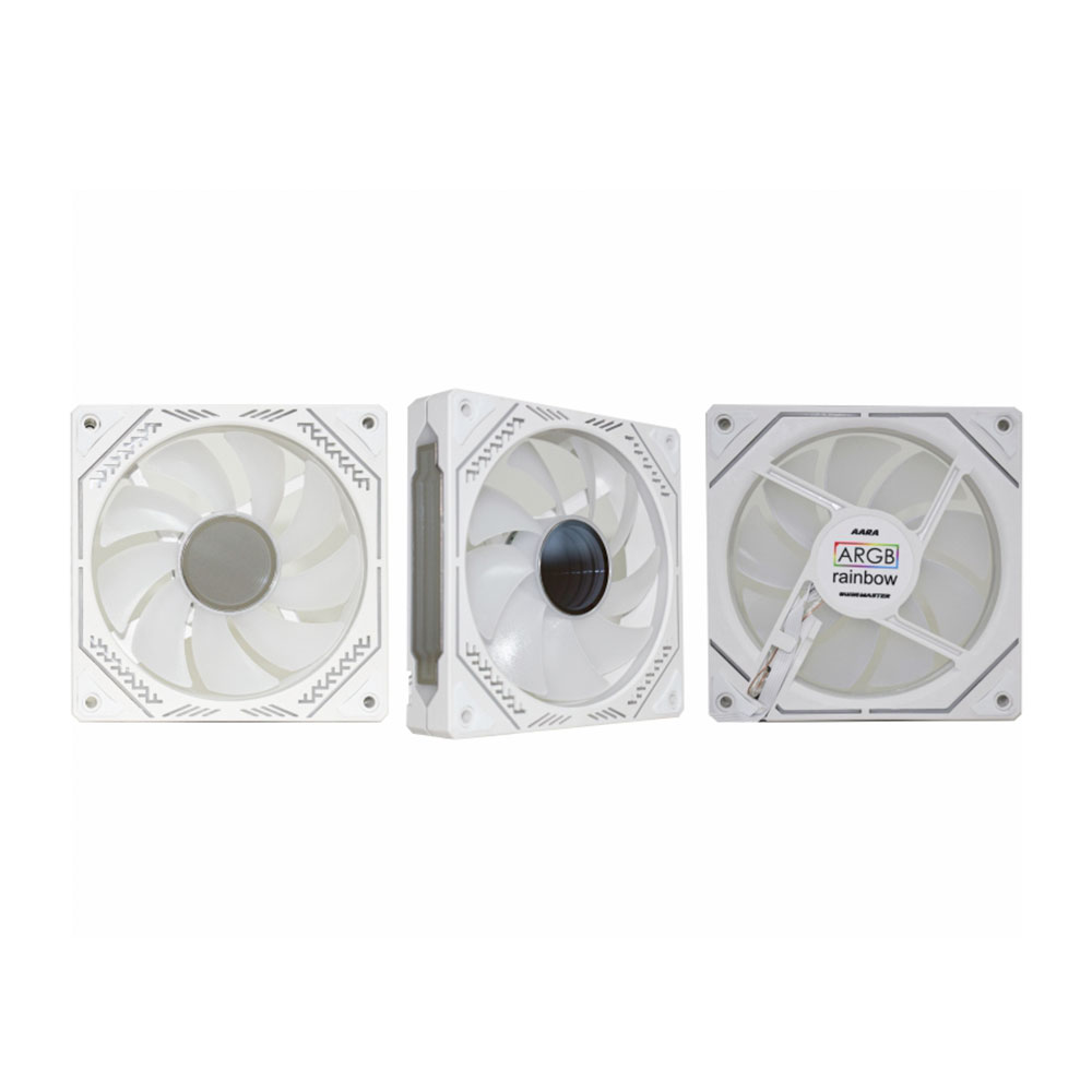 Imagem de KIT COOLER K-MEX ARGB AARA BRANCO INFINITY 3 COOLERS 120MM COM CONTROLADORA
