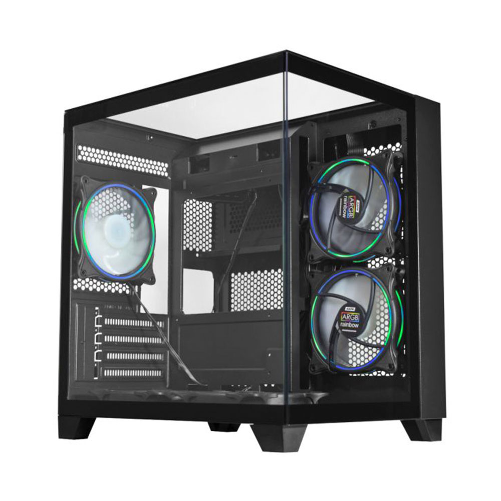 Imagem de GABINETE GAMER K-MEX AQUARIO CG-0725 VISAO PRETO MICRO ATX SEM FAN