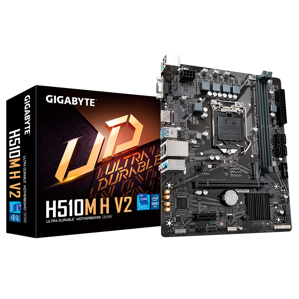 Mostrar detalhes de PLACA MAE (INTEL) GIGABYTE H510M H V2 DDR4 LGA1200 10° E 11° GERACAO Imagem de PLACA MAE (INTEL) GIGABYTE H510M H V2 DDR4 LGA1200 10° E 11° GERACAO