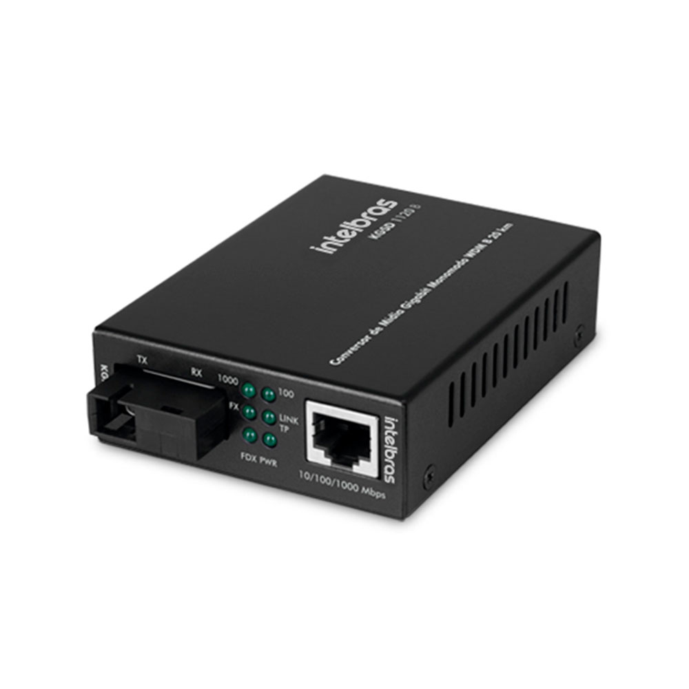 Imagem de CONVERSOR DE MIDIA INTELBRAS KGSD 1120 B GIGABIT MONOMODO 20 KM WDM - 4780009