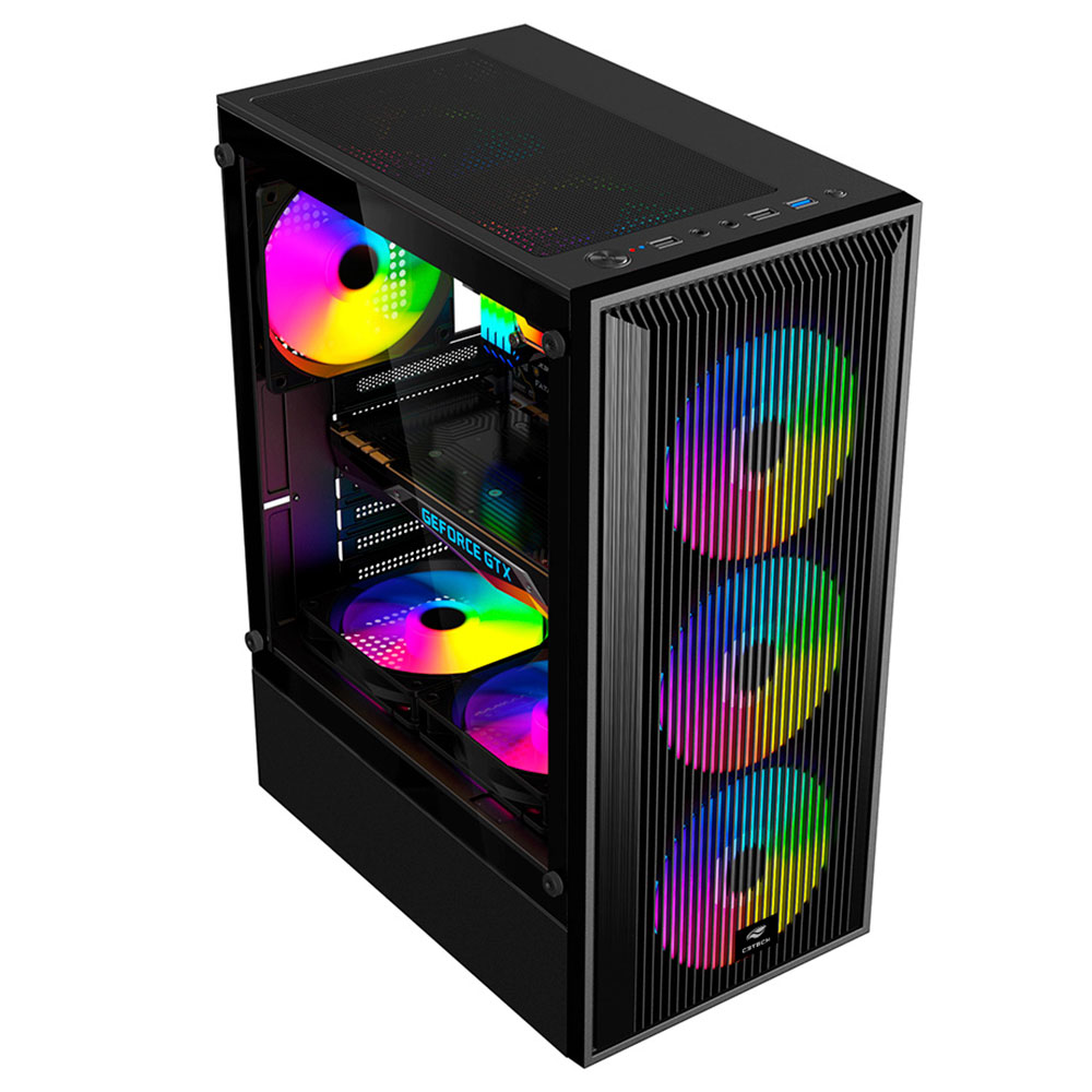 Imagem de GABINETE GAMER C3TECH MT-G120BK SEM FONTE PRETO