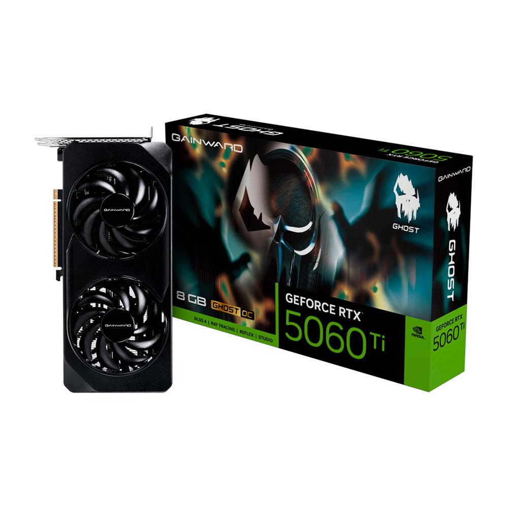 Mostrar detalhes de PLACA DE VIDEO GAINWARD GEFORCE RTX 5060 TI GHOST OC 8GB GDDR7 128BITS NE7506TT19P1-GB2062B Imagem de PLACA DE VIDEO GAINWARD GEFORCE RTX 5060 TI GHOST OC 8GB GDDR7 128BITS NE7506TT19P1-GB2062B