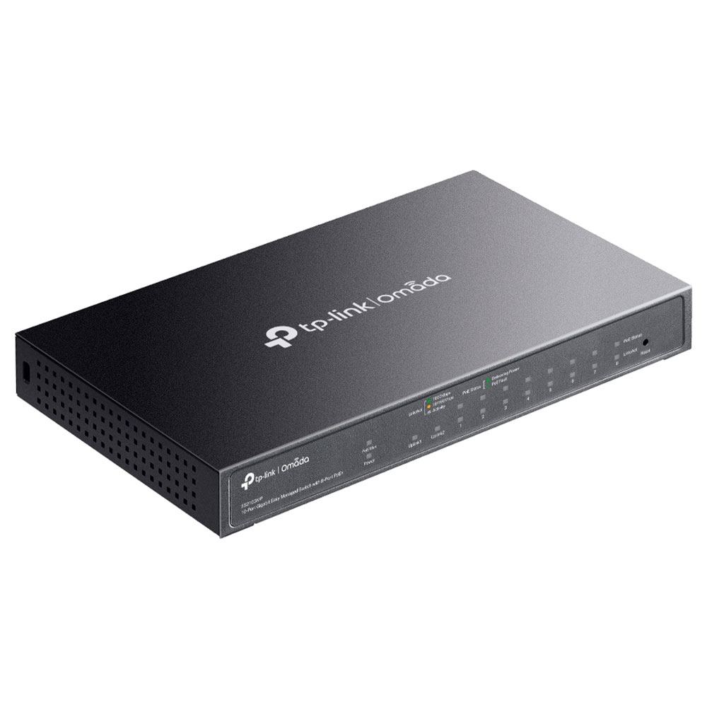 Imagem de SWITCH GERENCIAVEL OMADA GIGABIT DE 10 PORTAS COM 8 PORTAS POE+ ES210GMP TP-LINK