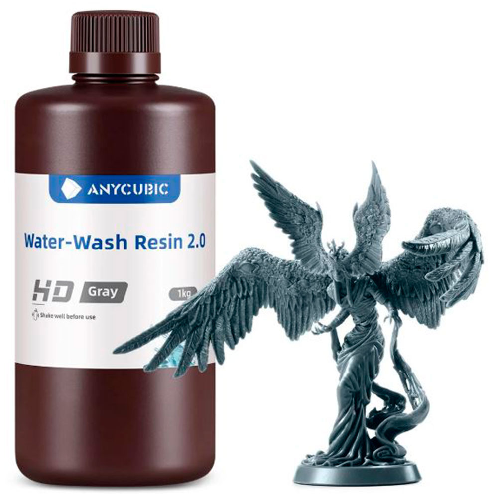Imagem de RESINA LAVAVEL COM AGUA 2.0 ANYCUBIC - CINZA - SSX2GY-102A
