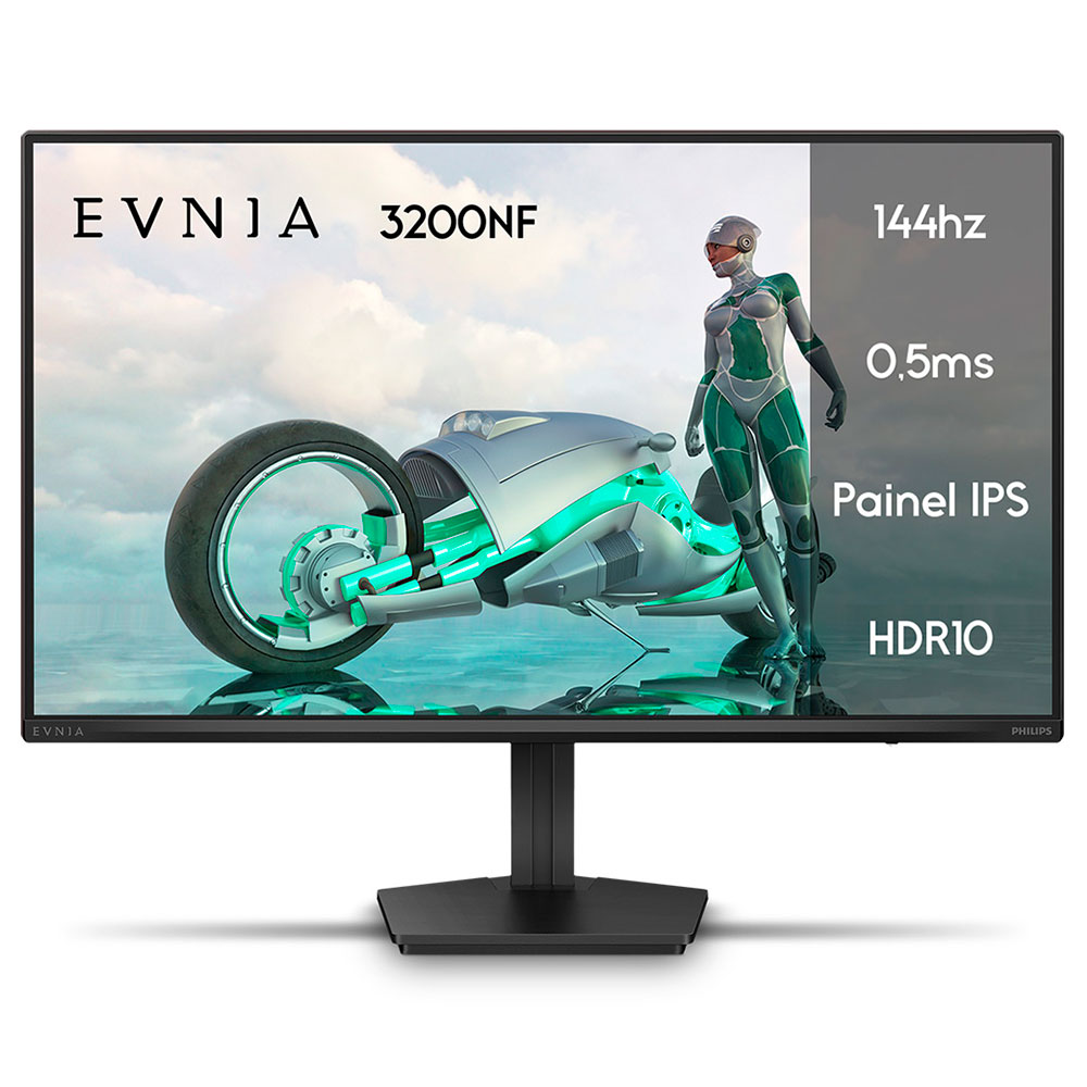 Mostrar detalhes de MONITOR 23,8" PHILIPS 24M2N3200NF EVNIA WIDESCREEN GAMER 144Hz / 0,5MS / HDMI / DP / VESA Imagem de MONITOR 23,8" PHILIPS 24M2N3200NF EVNIA WIDESCREEN GAMER 144Hz / 0,5MS / HDMI / DP / VESA
