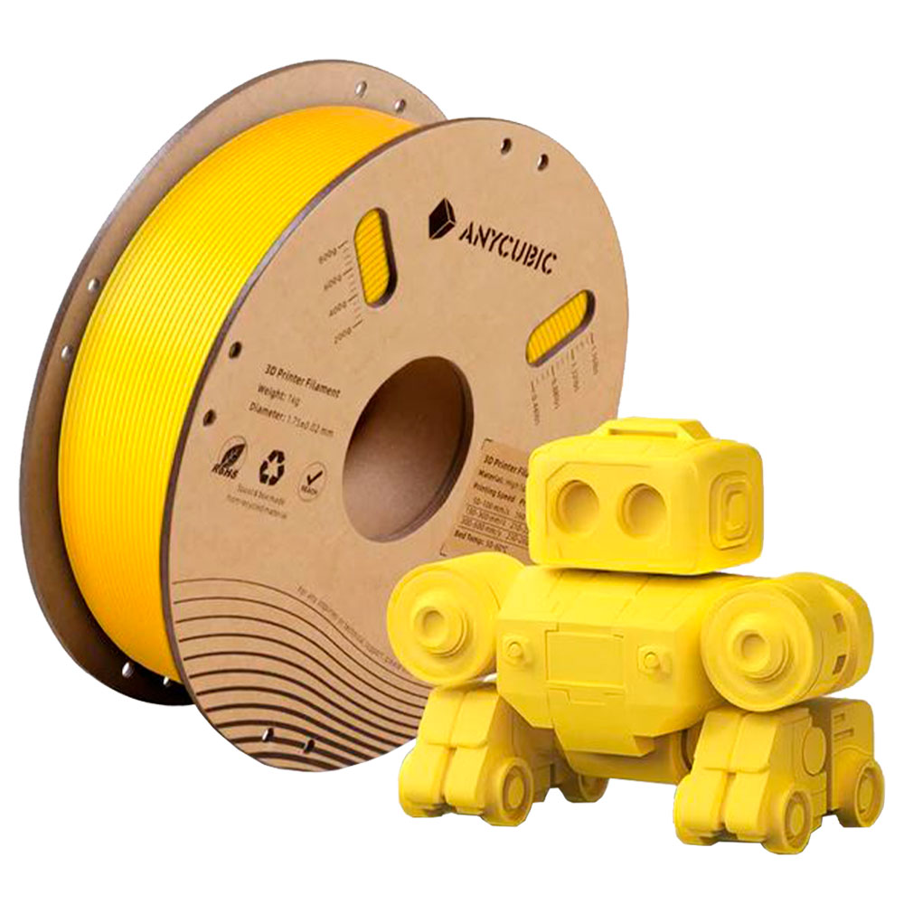 Mostrar detalhes de FILAMENTO ANYCUBIC HIGH SPEED PLA (AMARELO) 1,75MM - AHHSVY-107 Imagem de FILAMENTO ANYCUBIC HIGH SPEED PLA (AMARELO) 1,75MM - AHHSVY-107