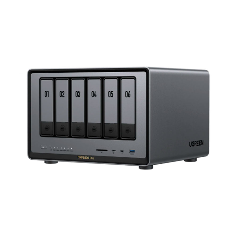 Imagem de STORAGE NAS UGREEN TORRE 160TB S/HD 6 BAIAS INTEL I5 1235U + 2P LAN 10GBE - DXP6800 Pro
