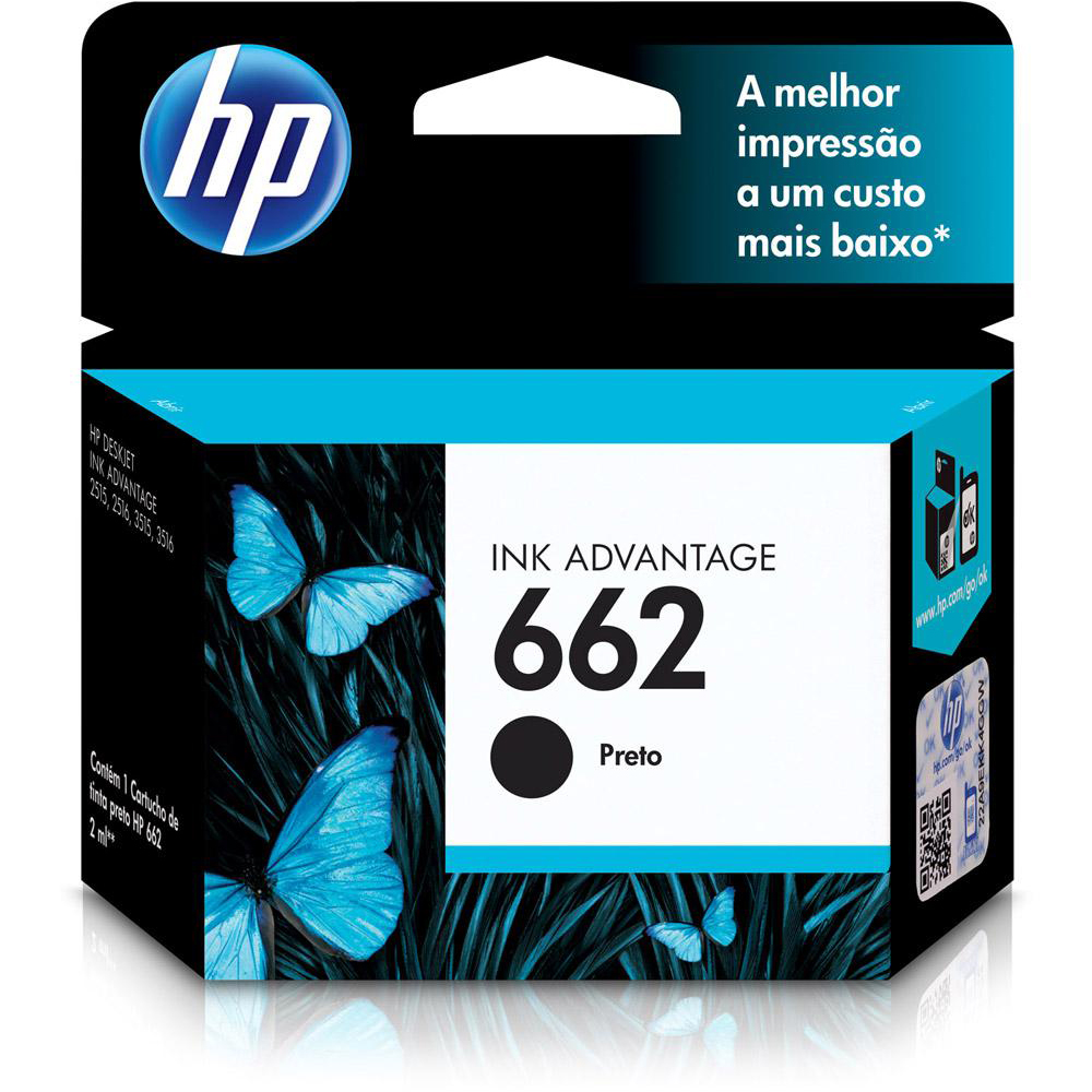 Mostrar detalhes de CARTUCHO HP CZ103AB N 662 PRETO Imagem de CARTUCHO HP CZ103AB N 662 PRETO