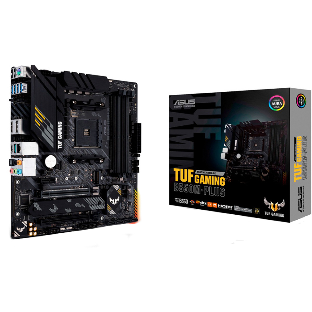 Mostrar detalhes de PLACA MAE (AMD) ASUS B550M-PLUS TUF GAMING DDR4 AM4 Imagem de PLACA MAE (AMD) ASUS B550M-PLUS TUF GAMING DDR4 AM4