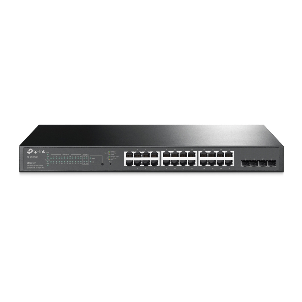 Mostrar detalhes de SWITCH SMART GIGABIT 24 PORTAS POE+ E 4 SLOTS SFP JETSTREAM TP-LINK TL-SG2428P Imagem de SWITCH SMART GIGABIT 24 PORTAS POE+ E 4 SLOTS SFP JETSTREAM TP-LINK TL-SG2428P