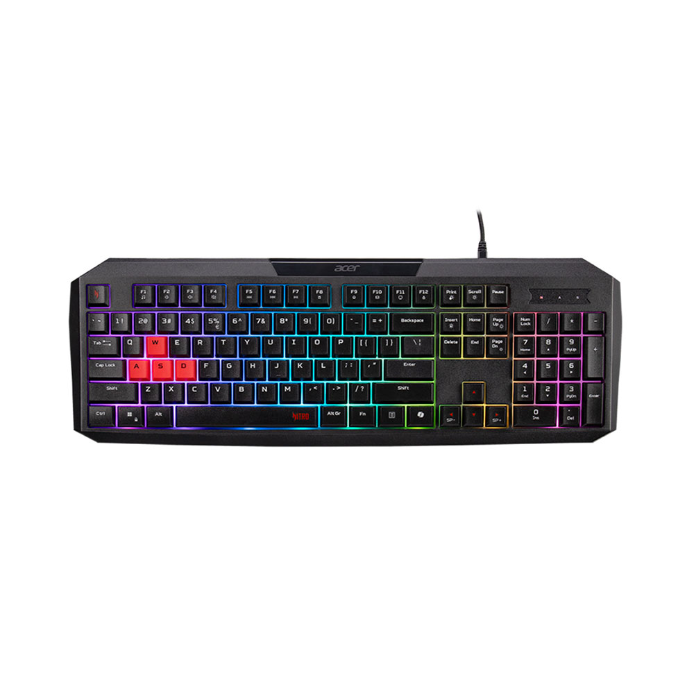 Mostrar detalhes de TECLADO GAMER ACER MEMBRANA USB NITRO NKW100 RGB PRETO Imagem de TECLADO GAMER ACER MEMBRANA USB NITRO NKW100 RGB PRETO