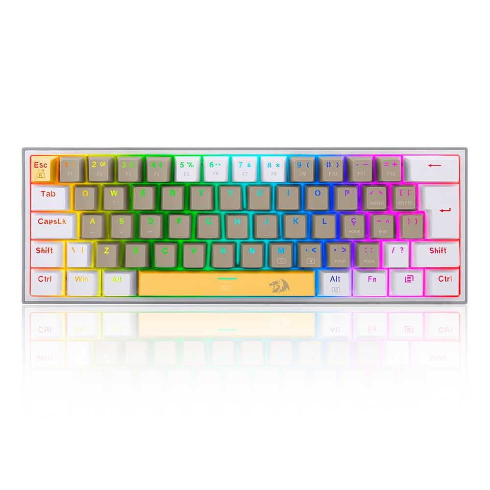 Mostrar detalhes de TECLADO REDRAGON MECANICO GAMER FIZZ RGB AMARELO CINZA E BRANCO SWITCH MARROM K617RGB Imagem de TECLADO REDRAGON MECANICO GAMER FIZZ RGB AMARELO CINZA E BRANCO SWITCH MARROM K617RGB