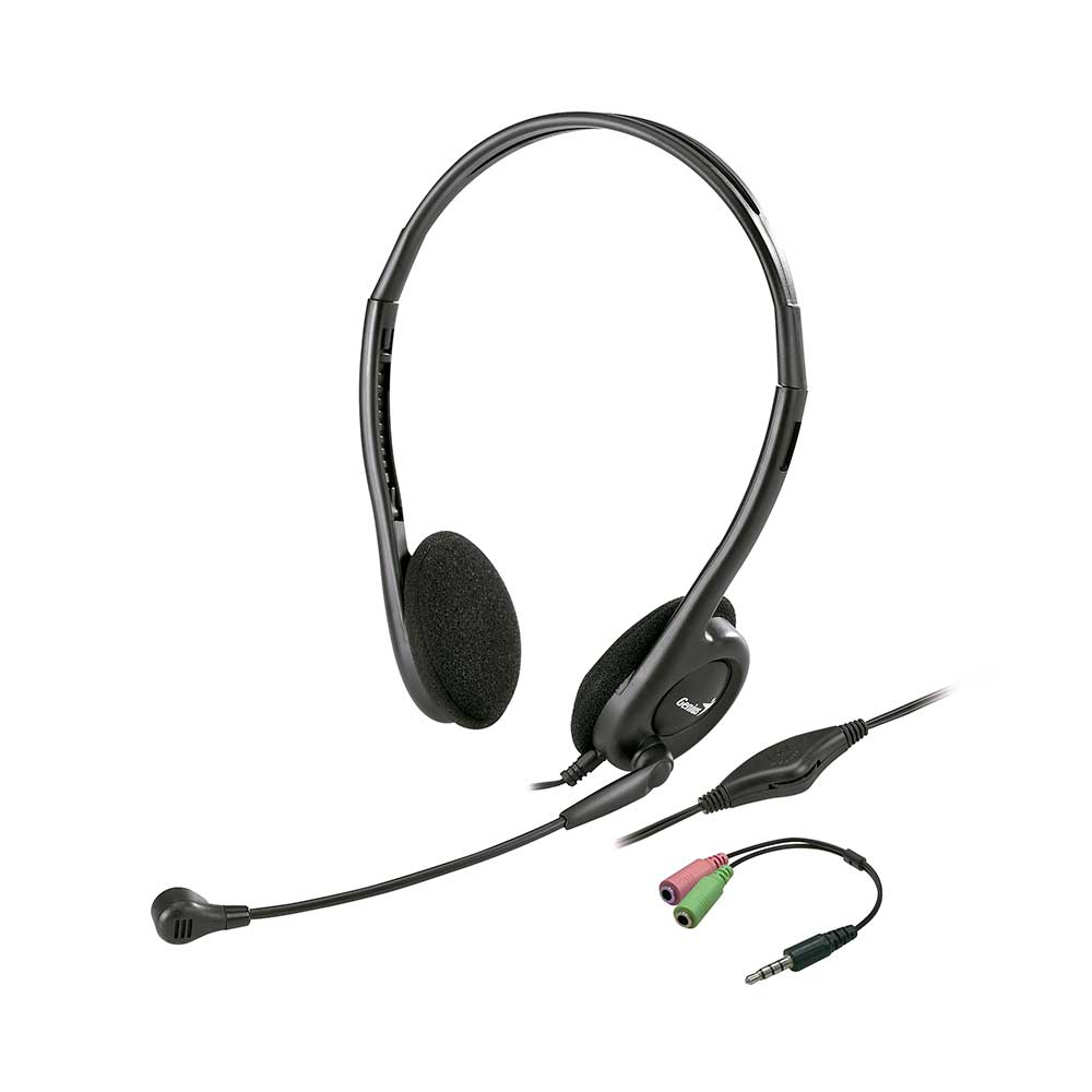 Mostrar detalhes de FONE DE OUVIDO MIC GENIUS HS-200C PLUG 2X P2 COM ADAPTADOR PARA P3 Imagem de FONE DE OUVIDO MIC GENIUS HS-200C PLUG 2X P2 COM ADAPTADOR PARA P3