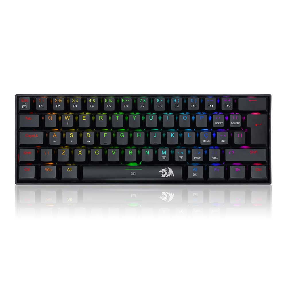 Imagem de TECLADO REDRAGON MECANICO GAMER DRAGONBORN RGB PRETO SWITCH BROWN ABNT2 K630RGB-1 (PT-BROWN)