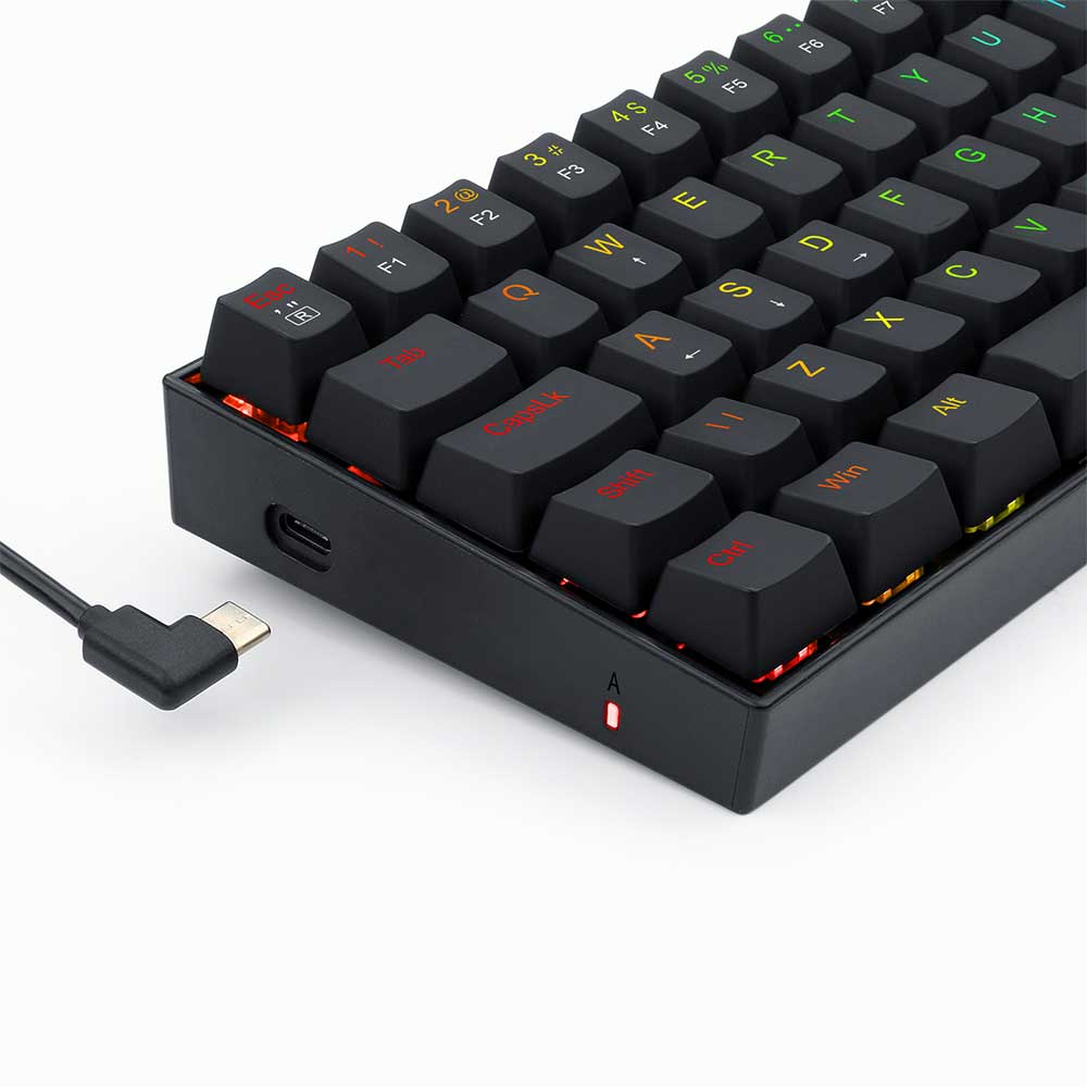 Imagem de TECLADO REDRAGON MECANICO GAMER DRAGONBORN RGB PRETO SWITCH BROWN ABNT2 K630RGB-1 (PT-BROWN)