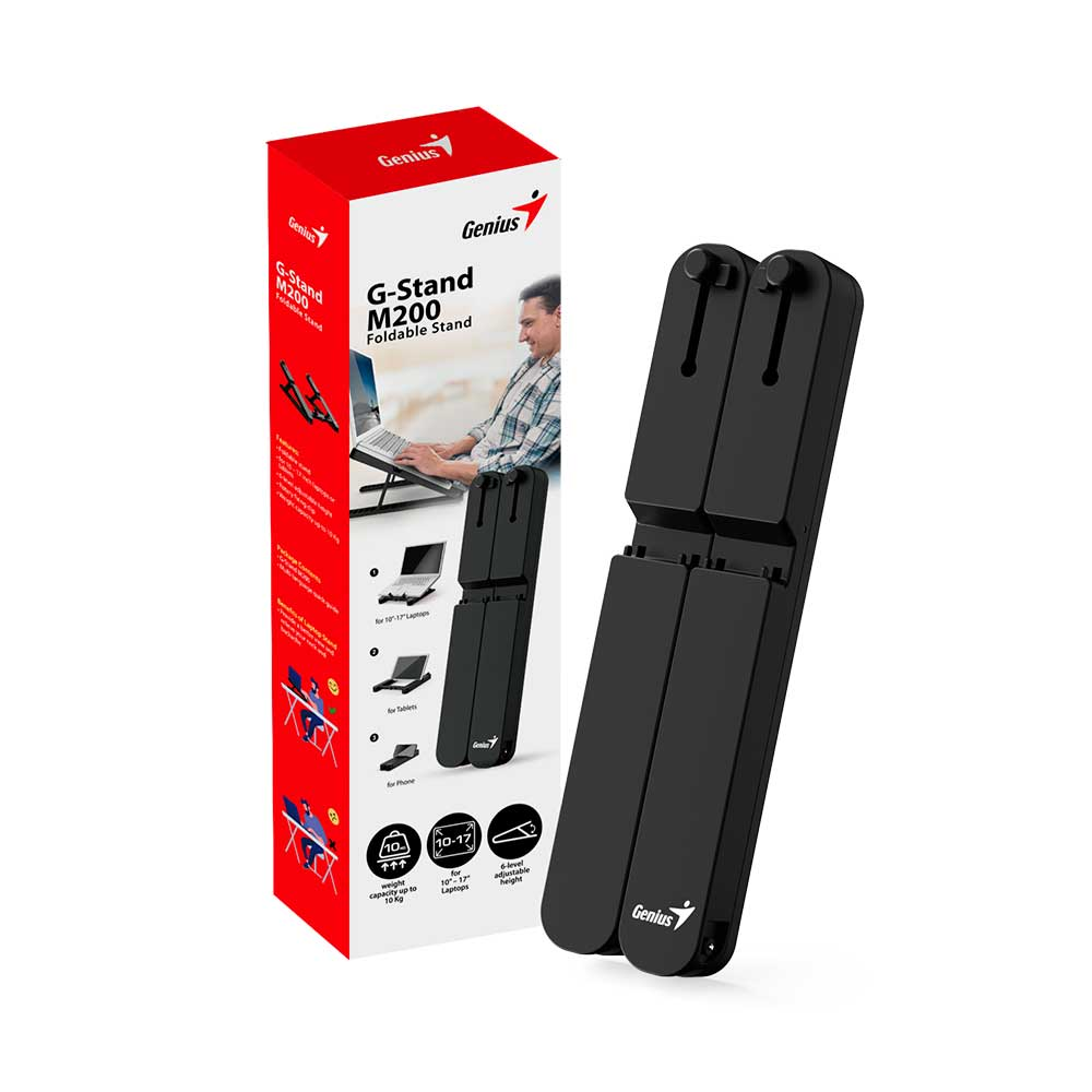 Mostrar detalhes de BASE PARA NOTEBOOK GENIUS DOBRAVEL G-STAND M200 PRETO Imagem de BASE PARA NOTEBOOK GENIUS DOBRAVEL G-STAND M200 PRETO