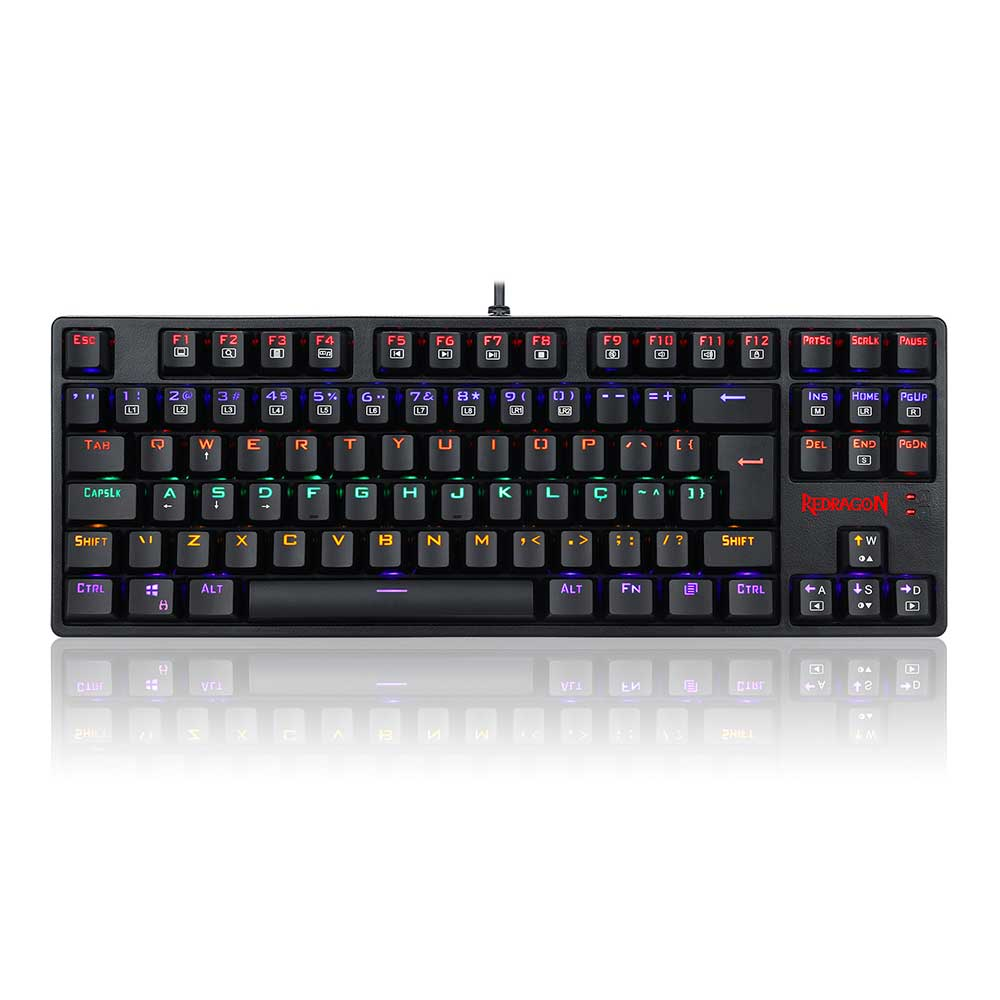 Mostrar detalhes de TECLADO REDRAGON MECANICO GAMER DAKSA PTO RAINBOW SWITCH AZUL ABNT2 K576R-1 (PT-BLUE) Imagem de TECLADO REDRAGON MECANICO GAMER DAKSA PTO RAINBOW SWITCH AZUL ABNT2 K576R-1 (PT-BLUE)