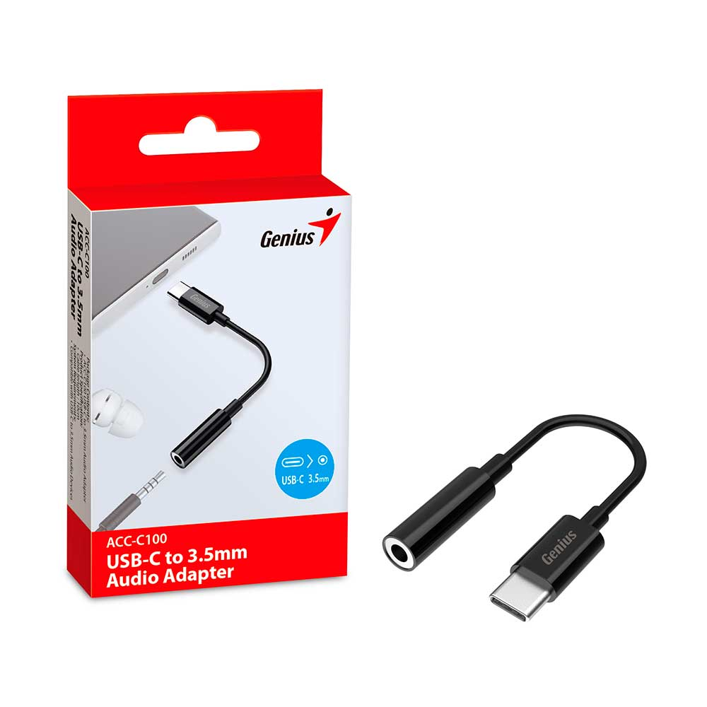 Mostrar detalhes de CABO ADAPTADOR GENIUS USB-C PARA 3,5MM ACC-C100 Imagem de CABO ADAPTADOR GENIUS USB-C PARA 3,5MM ACC-C100
