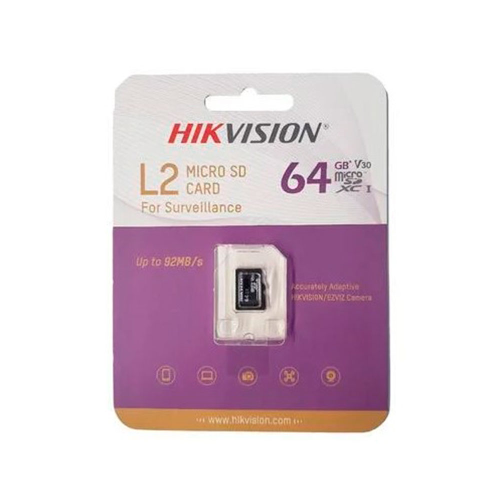 Mostrar detalhes de CARTAO DE MEMORIA MICRO SD HIKSEMI CLASS 10 L2 Series 64GB - HS-TF-L2(STD)/64G Imagem de CARTAO DE MEMORIA MICRO SD HIKSEMI CLASS 10 L2 Series 64GB - HS-TF-L2(STD)/64G
