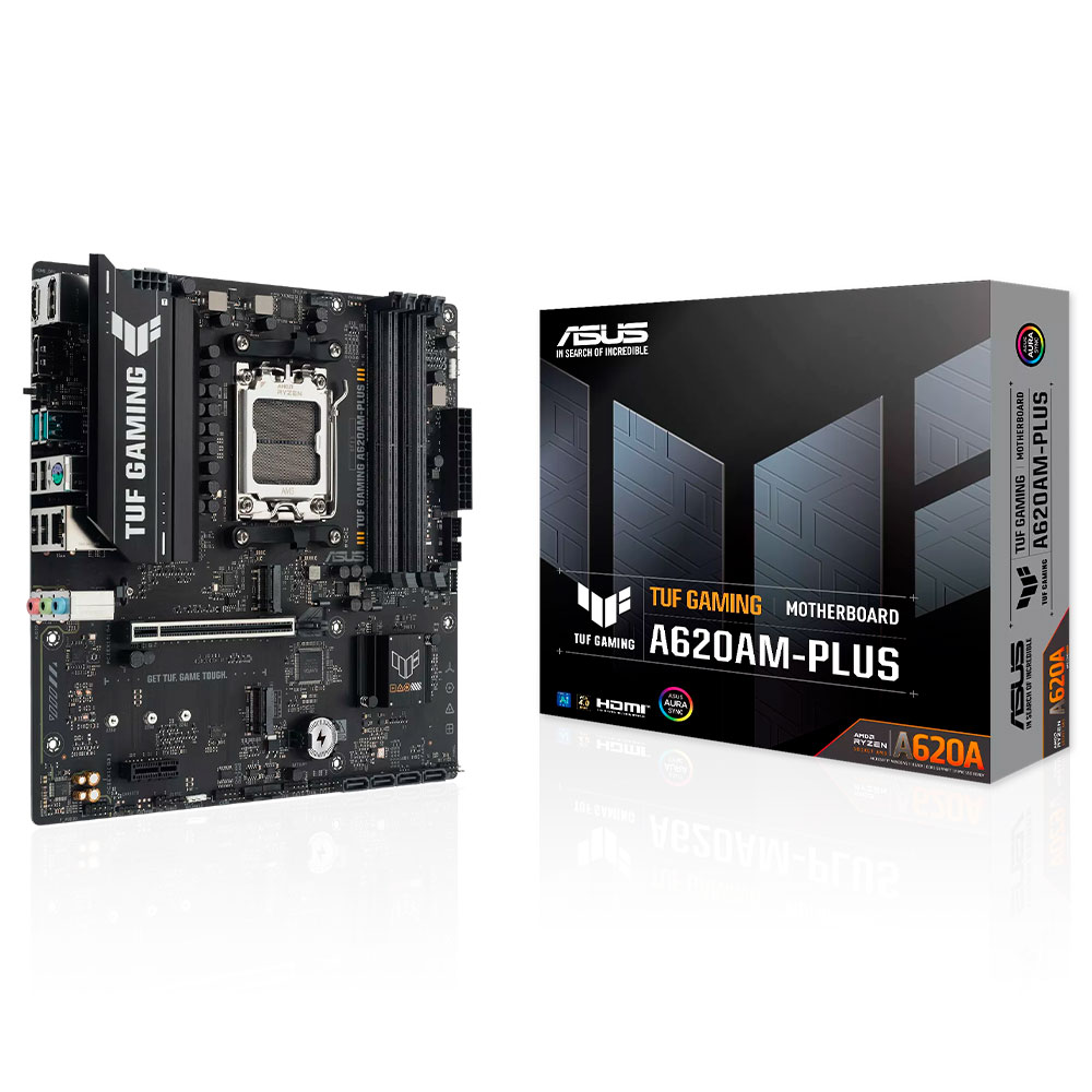 Mostrar detalhes de PLACA MAE (AMD) ASUS A620AM-PLUS TUF GAMING DDR5 AM5 Imagem de PLACA MAE (AMD) ASUS A620AM-PLUS TUF GAMING DDR5 AM5