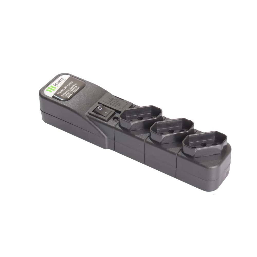 Mostrar detalhes de REGUA FILTRO DE LINHA 3 TOMADAS PT PRETO CABO DE 1,20M - A2260 - IPEC Imagem de REGUA FILTRO DE LINHA 3 TOMADAS PT PRETO CABO DE 1,20M - A2260 - IPEC