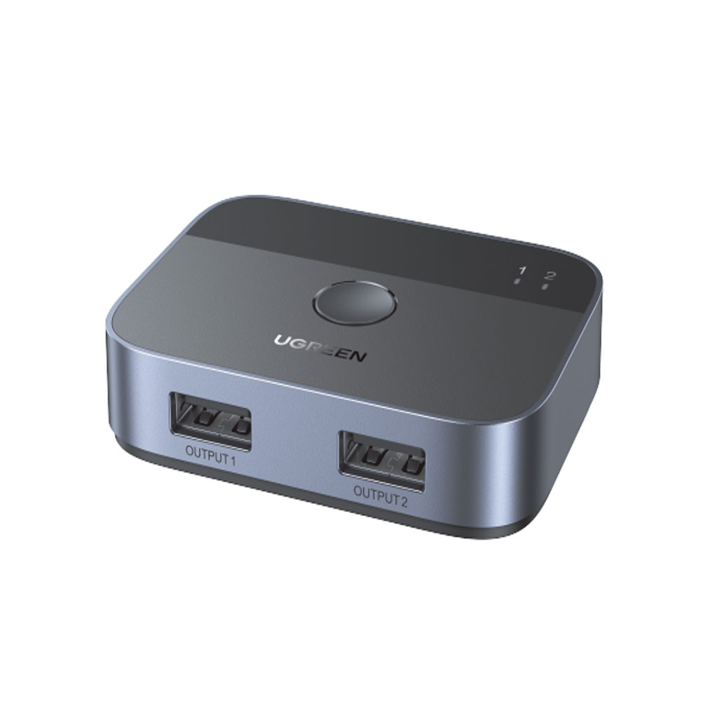 Imagem de SWITCH KVM UGREEN COM 2 ENTRADAS USB-A 3.0 E 2 SAIDAS USB-A 3.0 - CM757