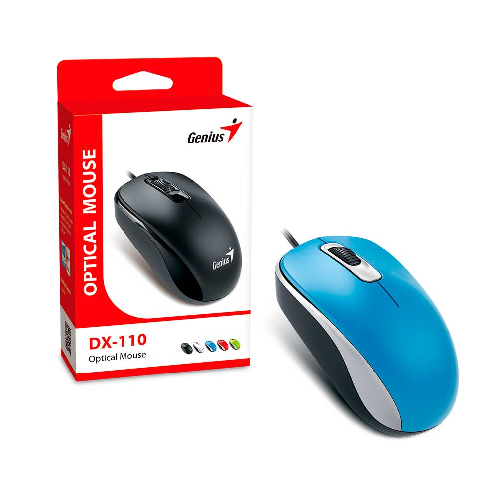 Mostrar detalhes de MOUSE GENIUS DX-110 OPTICO USB AZUL Imagem de MOUSE GENIUS DX-110 OPTICO USB AZUL