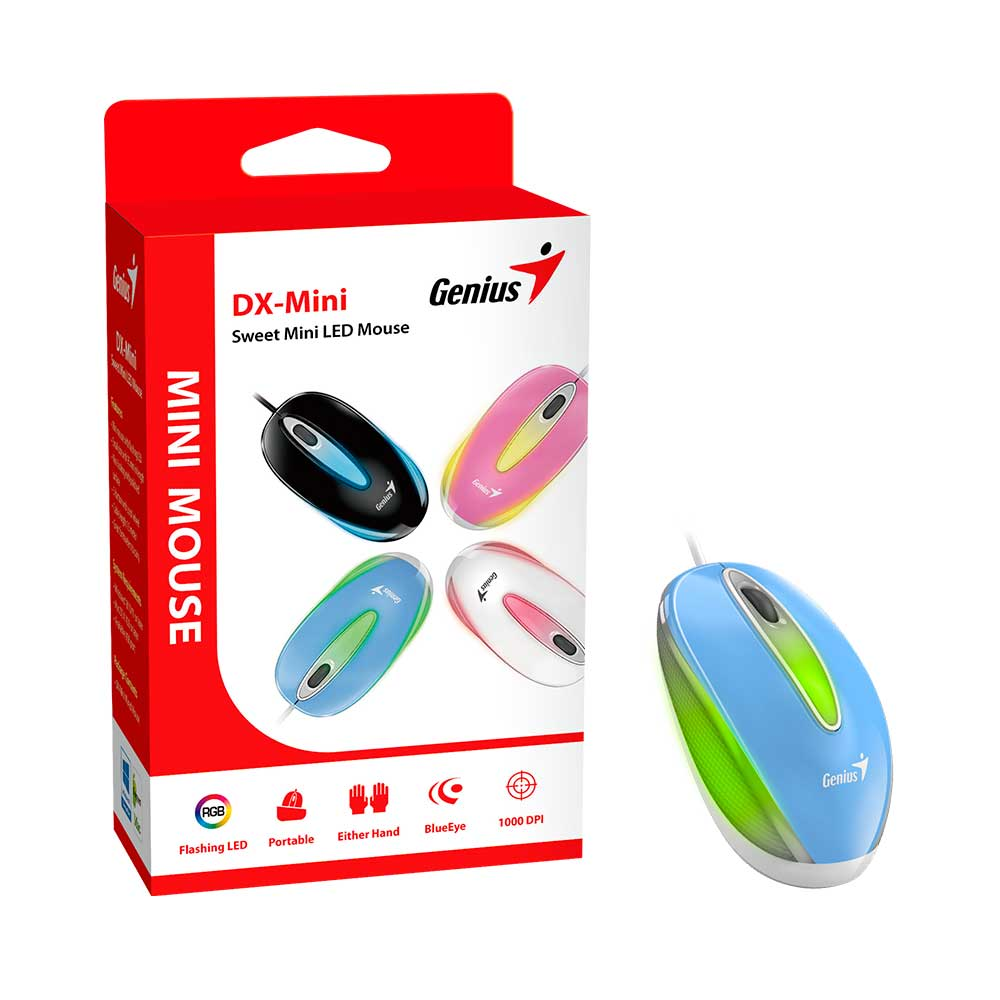 Mostrar detalhes de MOUSE GENIUS DX-MINI OPTICO USB AZUL Imagem de MOUSE GENIUS DX-MINI OPTICO USB AZUL