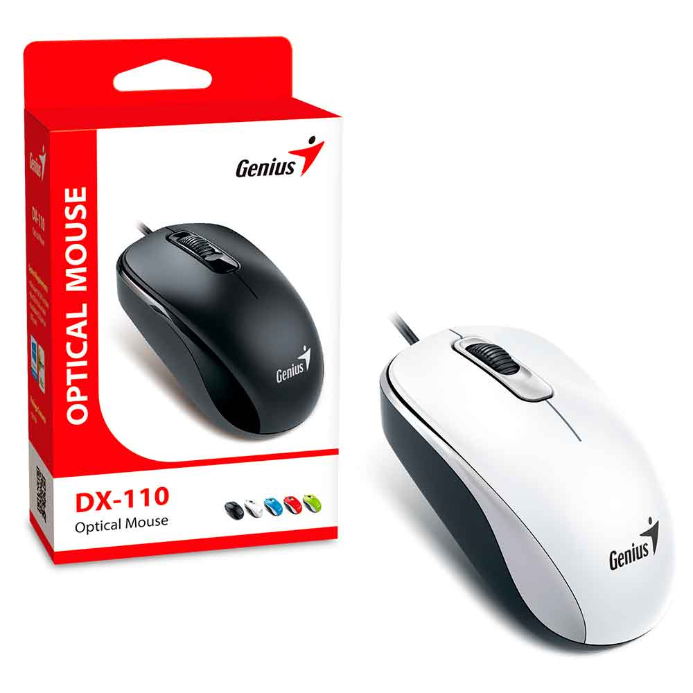 Mostrar detalhes de MOUSE GENIUS DX-110 OPTICO USB BRANCO Imagem de MOUSE GENIUS DX-110 OPTICO USB BRANCO