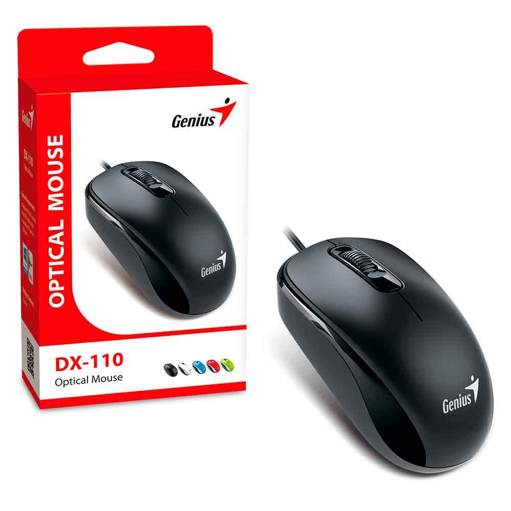 Mostrar detalhes de MOUSE GENIUS DX-110 OPTICO USB PRETO Imagem de MOUSE GENIUS DX-110 OPTICO USB PRETO