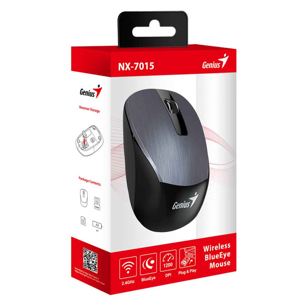 Mostrar detalhes de MOUSE GENIUS NX-7015 SEM FIO GREY Imagem de MOUSE GENIUS NX-7015 SEM FIO GREY