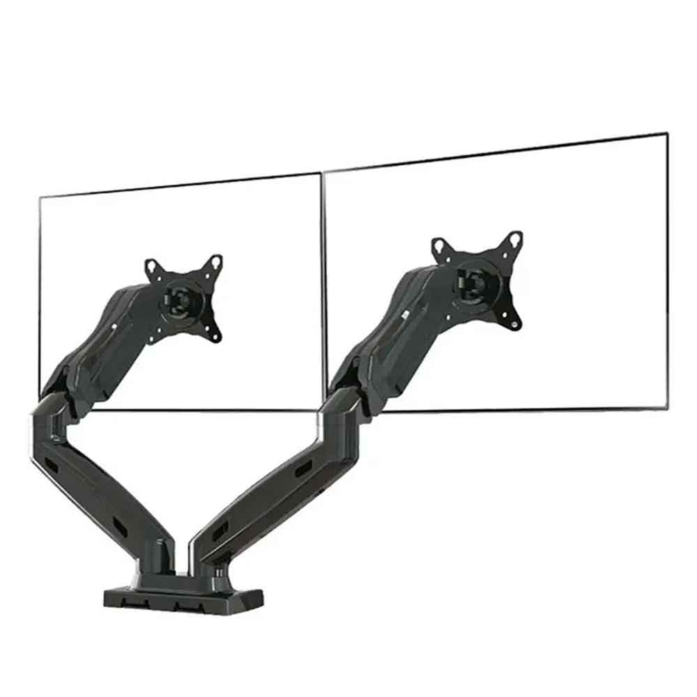 Mostrar detalhes de SUPORTE MONITOR NORTH BAYOU ARTICULADO PARA 2 MONITORES 17" A 27" COM PISTAO A GAS F160 NB Imagem de SUPORTE MONITOR NORTH BAYOU ARTICULADO PARA 2 MONITORES 17" A 27" COM PISTAO A GAS F160 NB