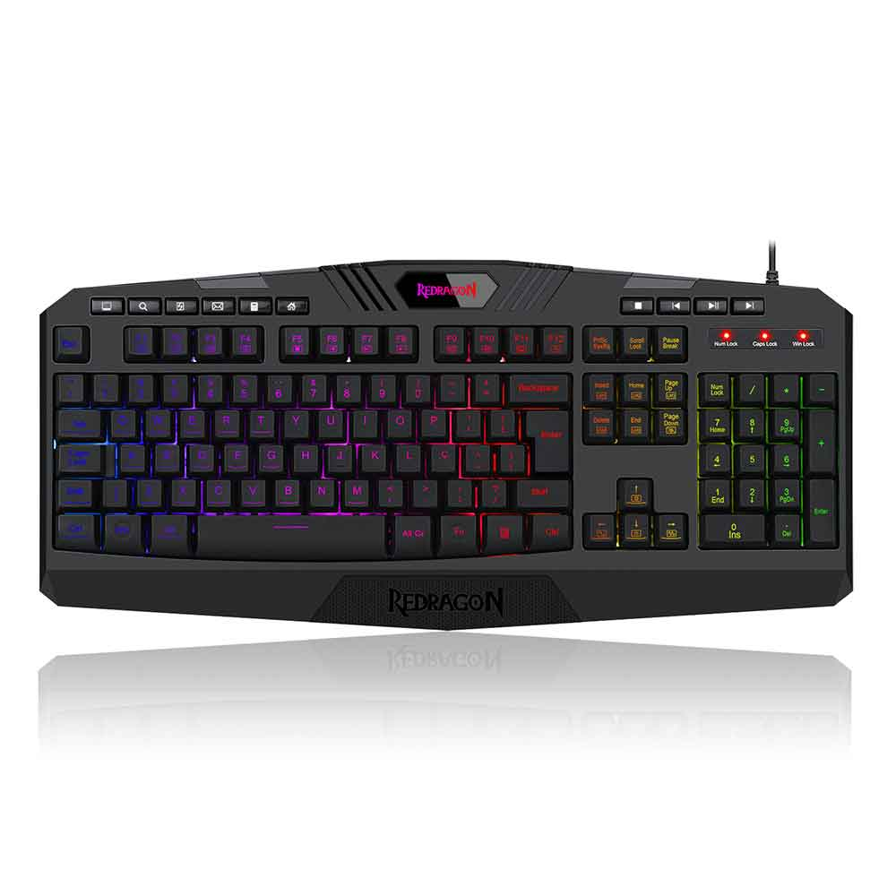 Imagem de TECLADO REDRAGON MEMBRANA GAMER HARPE 2 RGB PRETO K503RGB