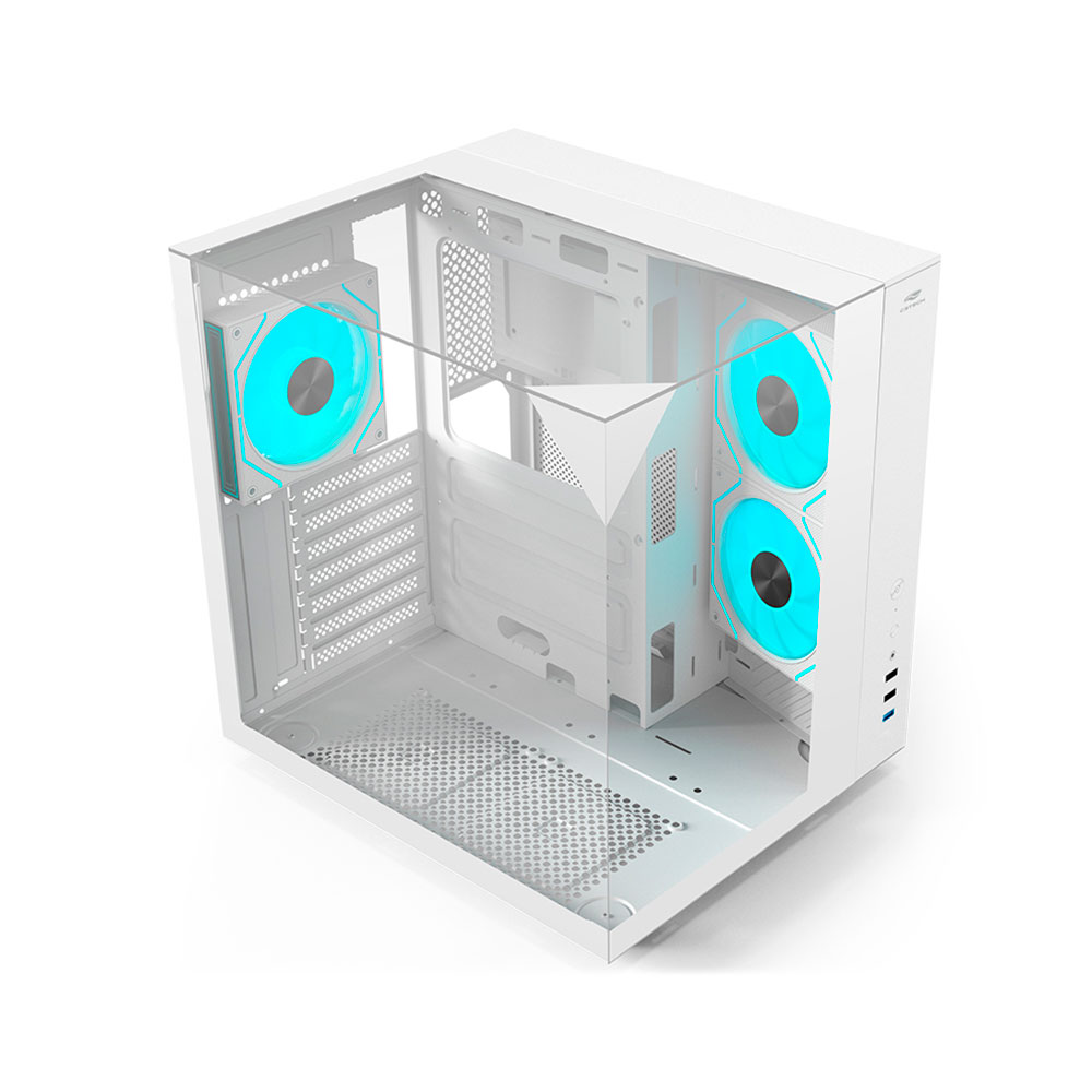 Imagem de GABINETE GAMER C3TECH AQUARIUS MT-G950WH SEM FONTE BRANCO