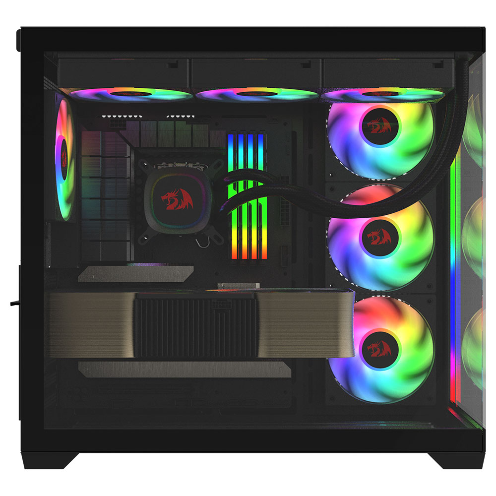 Imagem de GABINETE GAMER REDRAGON TESSERACT RGB SEM FAN PRETO CA-614B