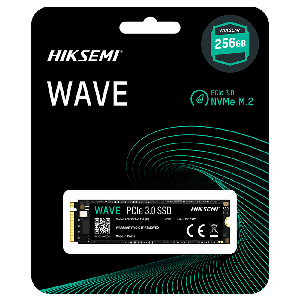 Mostrar detalhes de SSD HIKSEMI WAVE 256GB M.2 2280 NVME PCIE 3.0 - HS-SSD-WAVE(P) 256G Imagem de SSD HIKSEMI WAVE 256GB M.2 2280 NVME PCIE 3.0 - HS-SSD-WAVE(P) 256G
