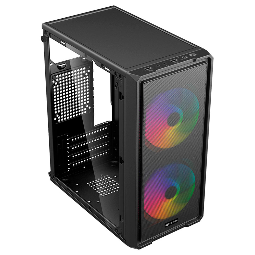 Mostrar detalhes de GABINETE GAMER C3TECH MT-G40BK SEM FONTE PRETO Imagem de GABINETE GAMER C3TECH MT-G40BK SEM FONTE PRETO
