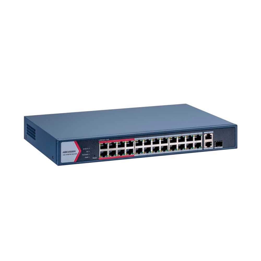 Mostrar detalhes de SWITCH L2 SMART HIKVISION DS-3E1326P-EI/M 26 PORTAS 24 FAST 10/100 WATCHDOG POE ATIVO 802.3 AF/AT 1 PORTAS UPLINK GBIC SFP FIBRA + 1 RJ45 Imagem de SWITCH L2 SMART HIKVISION DS-3E1326P-EI/M 26 PORTAS 24 FAST 10/100 WATCHDOG POE ATIVO 802.3 AF/AT 1 PORTAS UPLINK GBIC SFP FIBRA + 1 RJ45