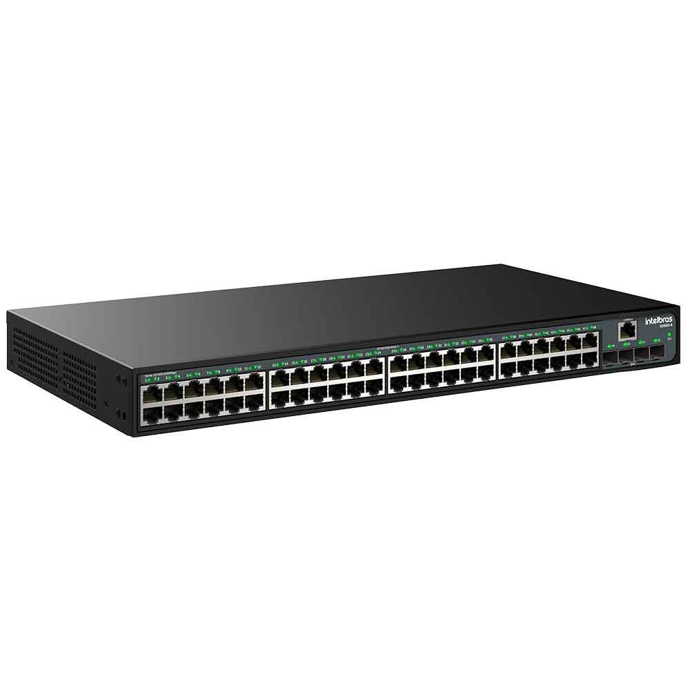 Imagem de SWITCH INTELBRAS GERENCIAVEL L3 48 PORTAS GIGABIT MAIS 4 PORTAS SFP+ UPLINK S2352G-B - 4760112