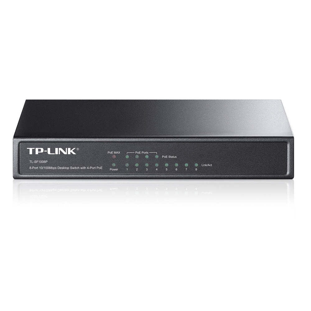 Imagem de SWITCH 8P 10/100/1000 TP-LINK TL-SG1008P COM 4 PORTAS POE