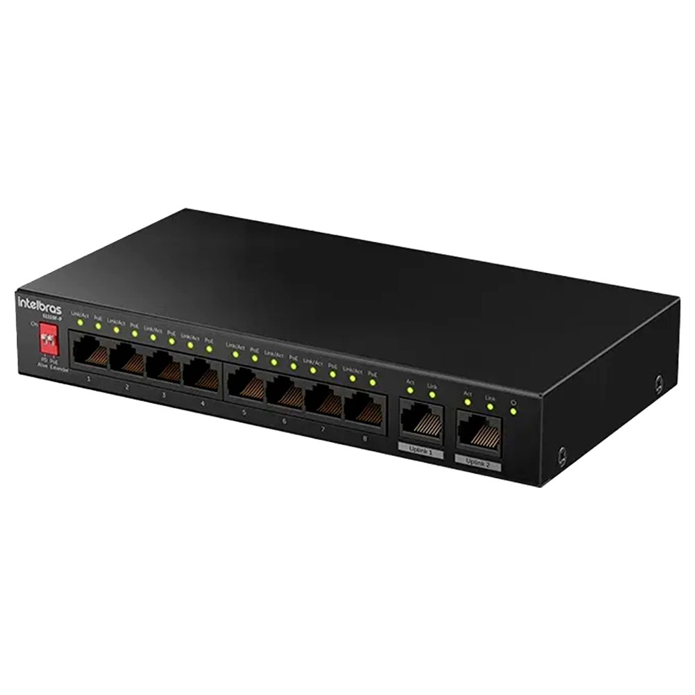Mostrar detalhes de SWITCH INTELBRAS 10 PORTAS SENDO 8 PORTAS FAST POE+ E 2 PORTAS UPLINK S1110F-P - 4760125 Imagem de SWITCH INTELBRAS 10 PORTAS SENDO 8 PORTAS FAST POE+ E 2 PORTAS UPLINK S1110F-P - 4760125