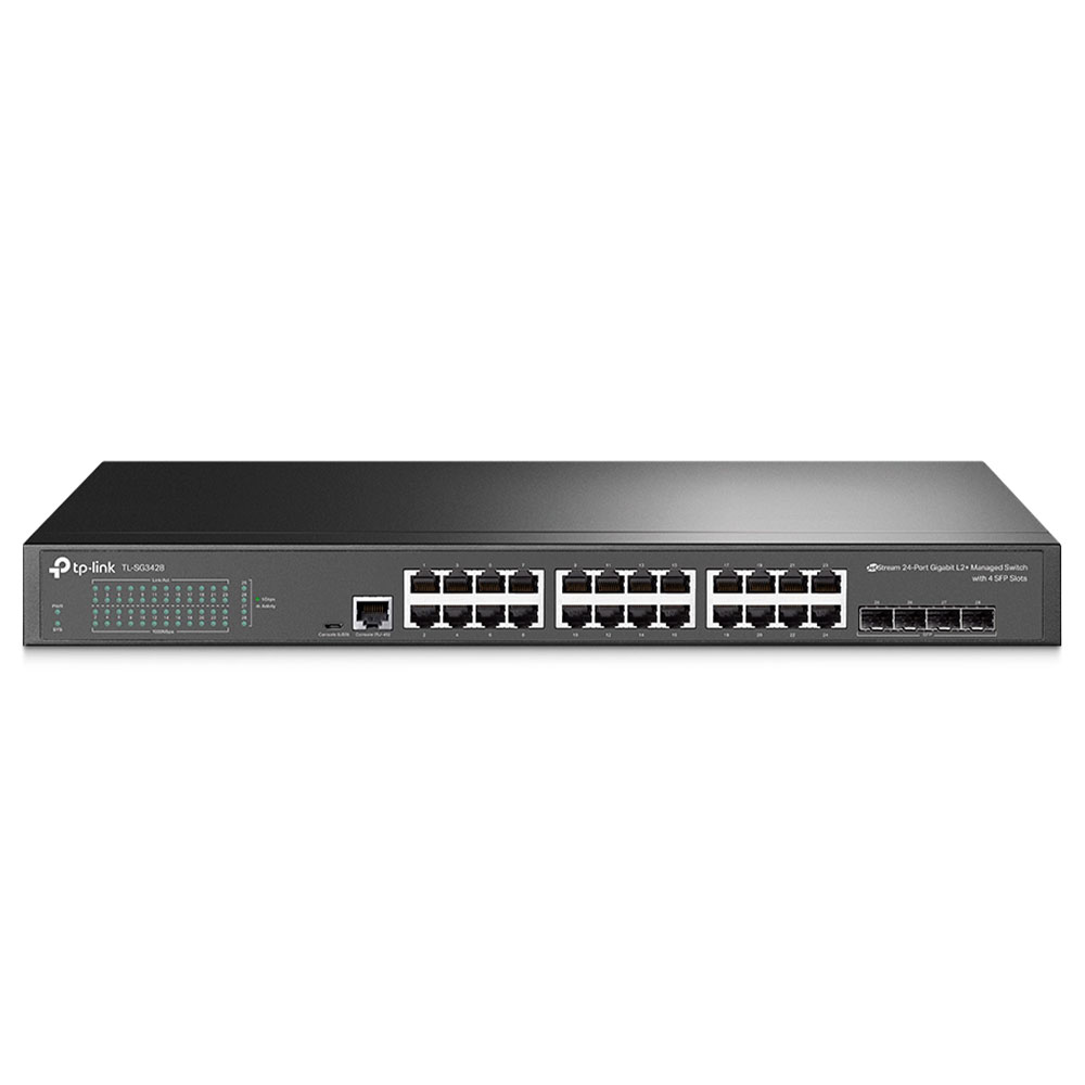 Imagem de SWITCH GERENCIAVEL TP-LINK L2+ 24 PORTAS GIGABIT TL-SG3428 E 4 SLOTS SFP JETSTREAM