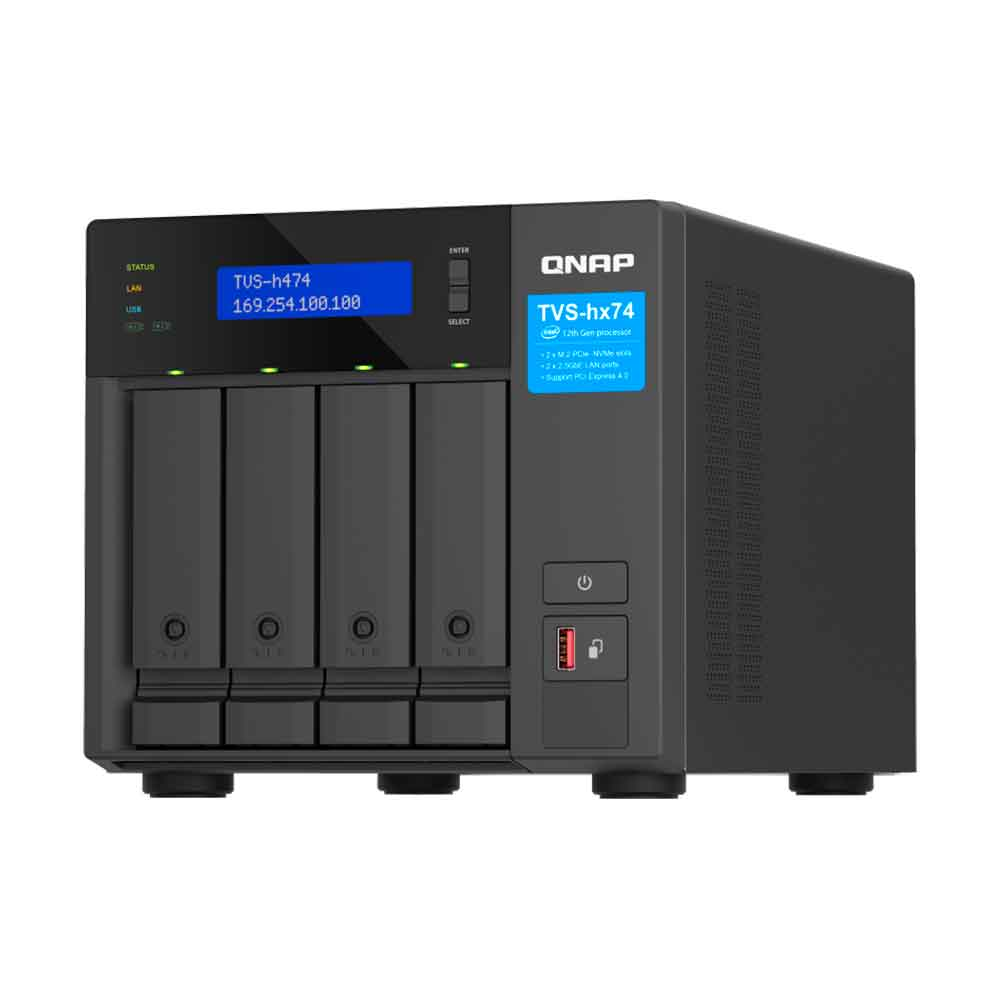 Mostrar detalhes de STORAGE NAS QNAP 4 BAIAS INTEL PENTIUM GOLD G7400 2 CORE, 3.7GHZ, 8GB, GBE TORRE - TVS-H474-PT-8G-BR Imagem de STORAGE NAS QNAP 4 BAIAS INTEL PENTIUM GOLD G7400 2 CORE, 3.7GHZ, 8GB, GBE TORRE - TVS-H474-PT-8G-BR