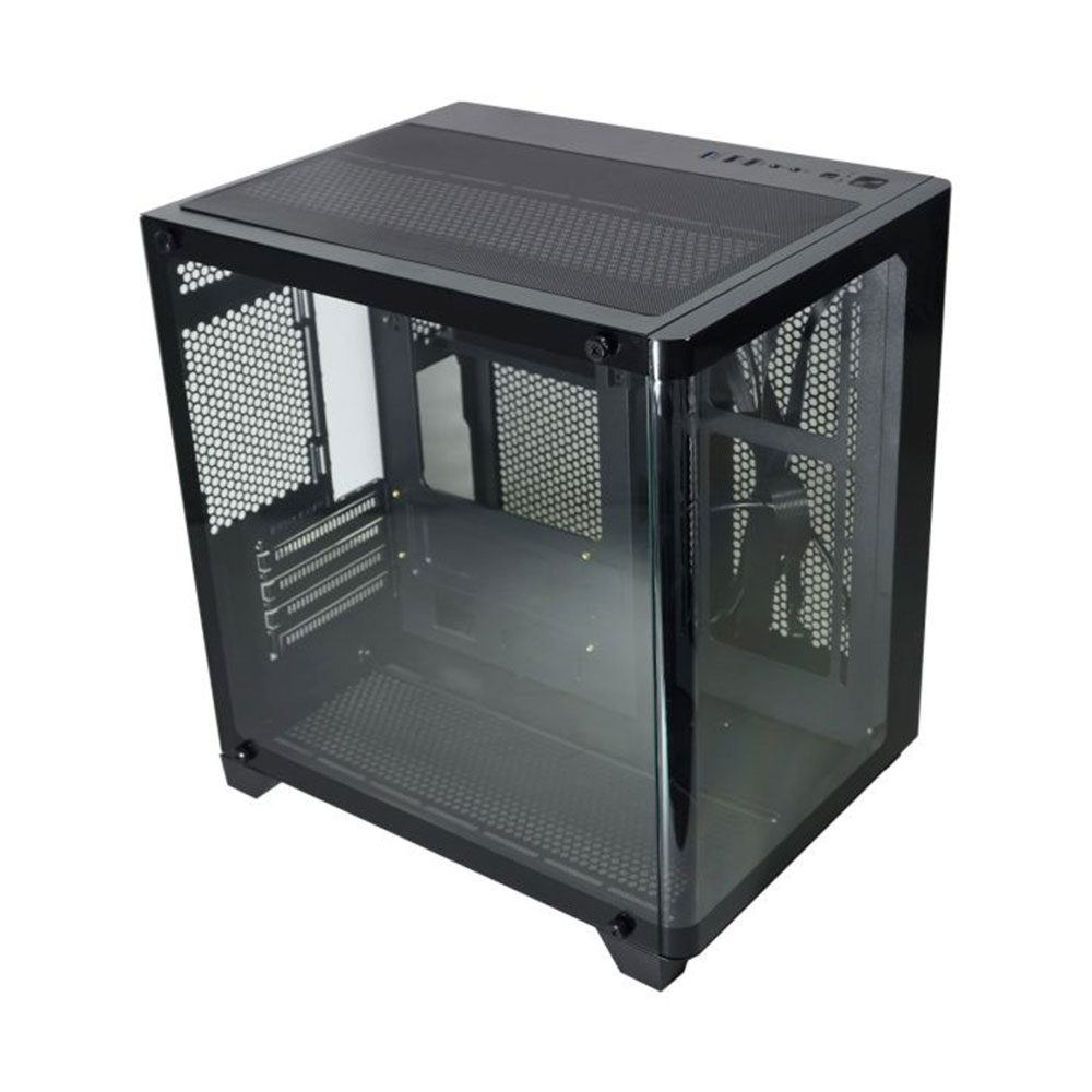 Imagem de GABINETE GAMER K-MEX AQUARIO CG-L4RE CURVA PRETO MICRO ATX SEM FAN