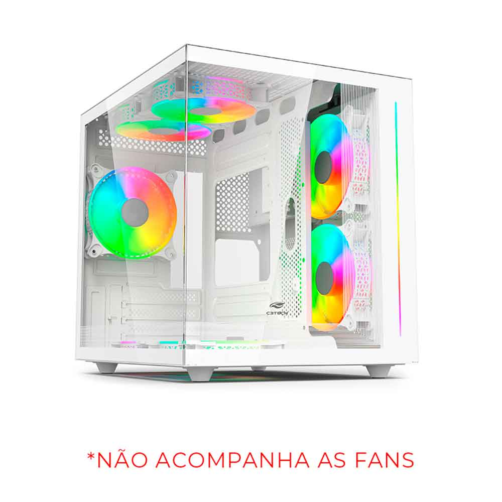 Mostrar detalhes de GABINETE C3TECH GAMER AQUARIUS MT-G810WH S/FTE BRANCO Imagem de GABINETE C3TECH GAMER AQUARIUS MT-G810WH S/FTE BRANCO