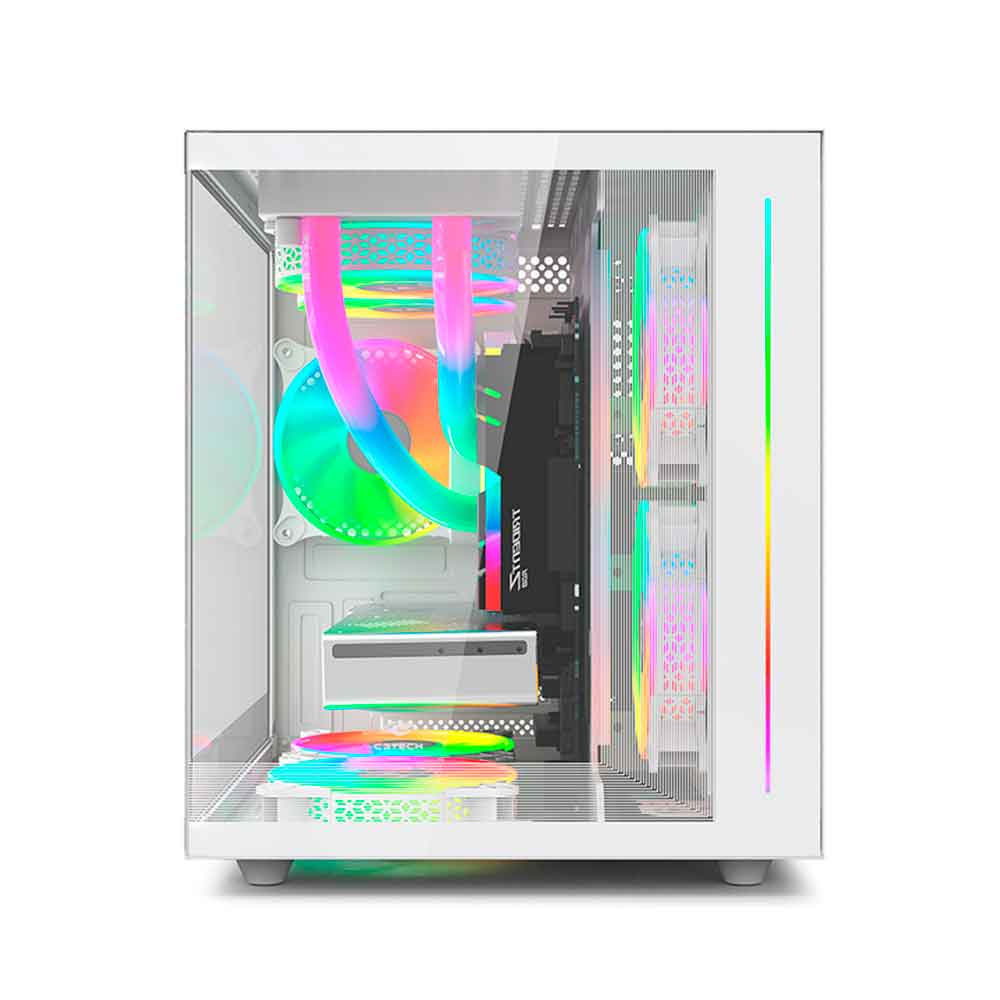 Imagem de GABINETE C3TECH GAMER AQUARIUS MT-G810WH S/FTE BRANCO