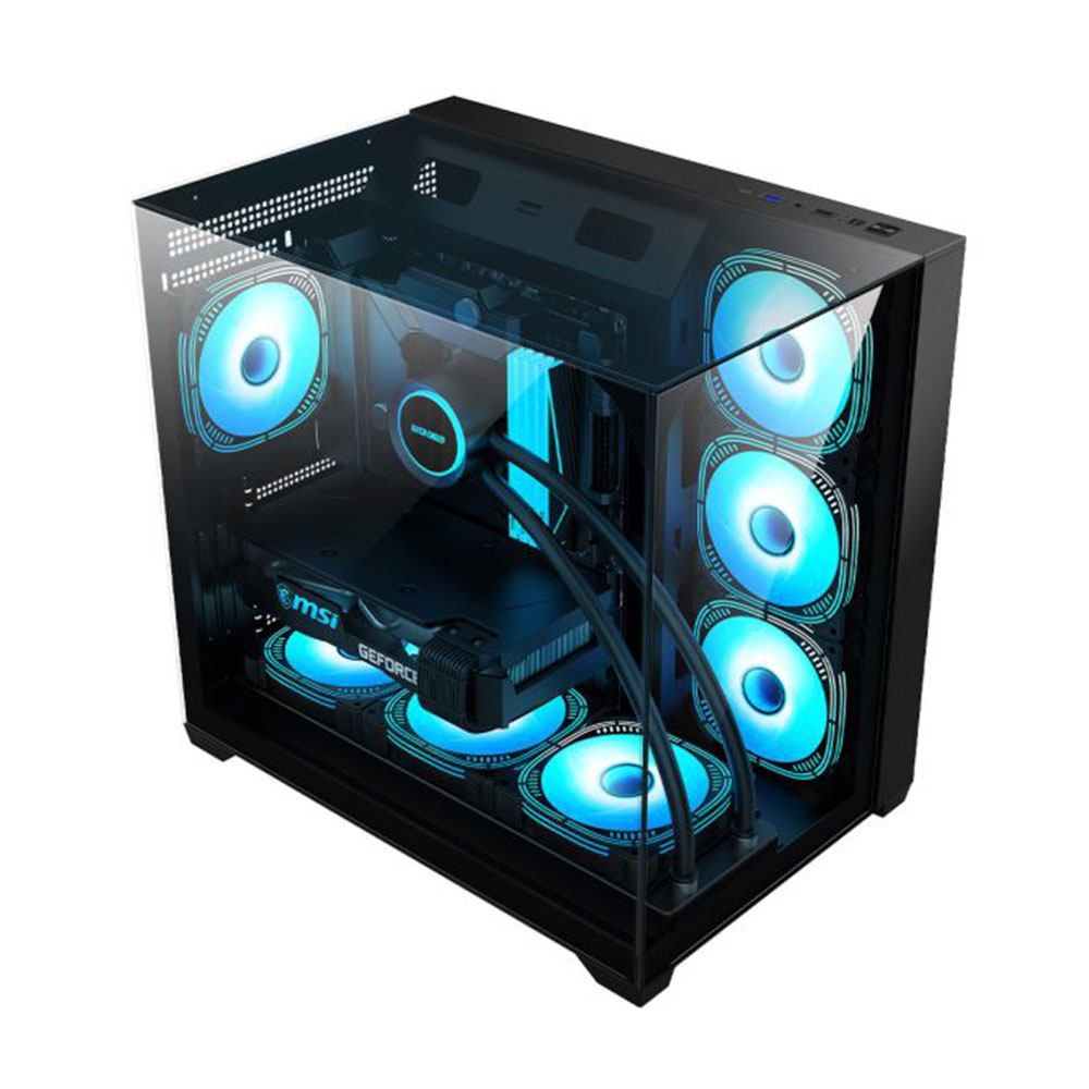 Imagem de GABINETE GAMER K-MEX AQUARIO CG-01FD MEGA SHARK PRETO ATX SEM FAN