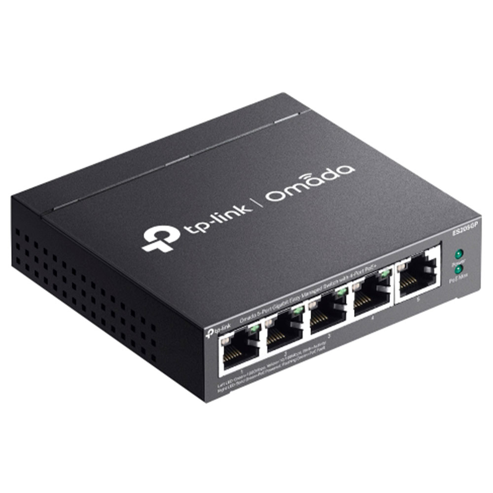 Imagem de SWITCH GERENCIAVEL AGILE GIGABIT DE 5 PORTAS COM 4 PORTAS POE+ ES205GP TP-LINK
