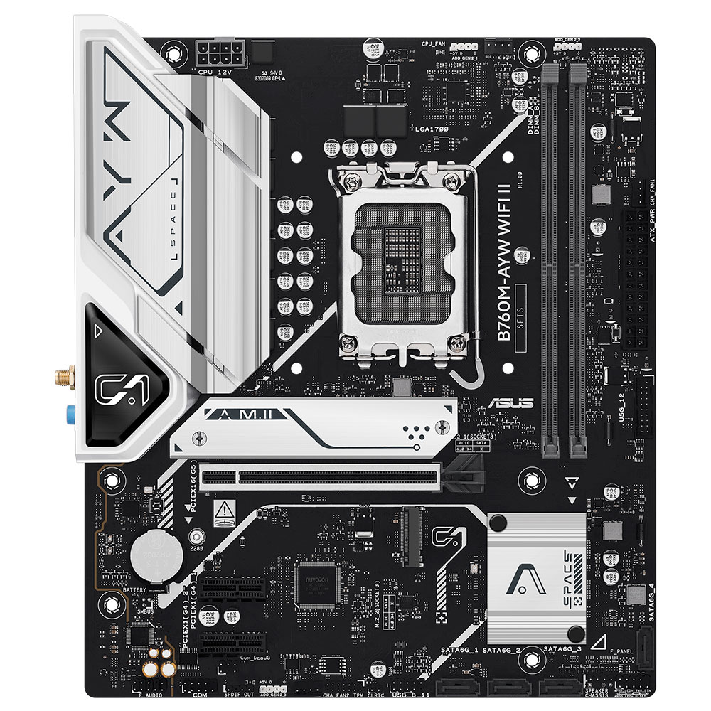 Imagem de PLACA MAE (INTEL) ASUS B760M-AYW WIFI II DDR5 LGA1700 12° 13° E 14° GERACAO